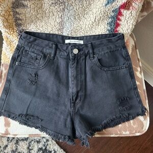 PACSUN BLACK JEAN SHORTS